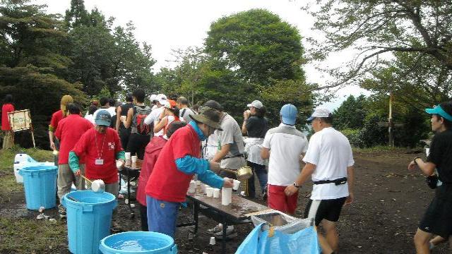 山頂の給水